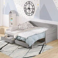 Wooden Daybed with Trundle Bed