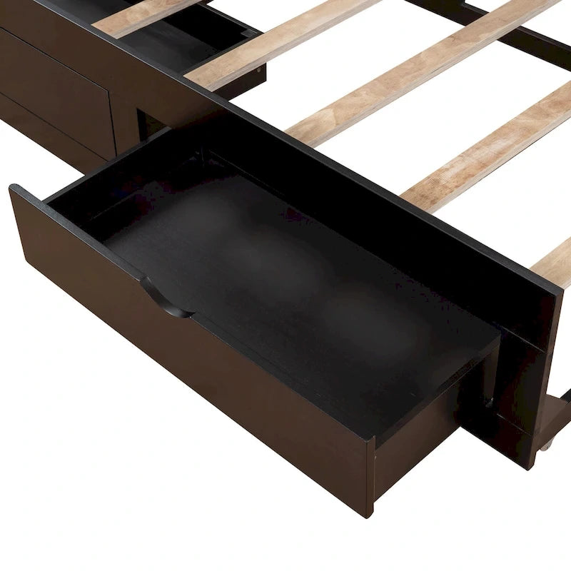 Wooden Daybed with Trundle Bed