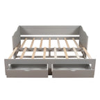 Wooden Daybed with Trundle Bed