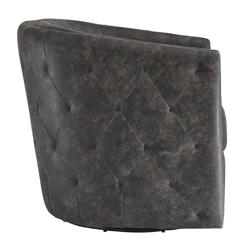 Brentlow Distressed Black Swivel Chair - 28.75 W x 31 D x 31.5 H
