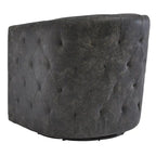 Brentlow Distressed Black Swivel Chair - 28.75 W x 31 D x 31.5 H