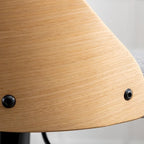 Adjustable Swivel Bar Stools Set of 2 with Fabric Upholstered Seat and Bentwood Back