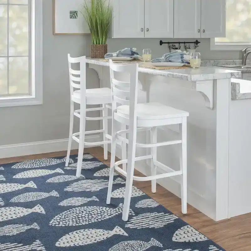  Rustic Solid Wood Barstool (Set of 2)