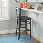 Rustic Solid Wood Barstool