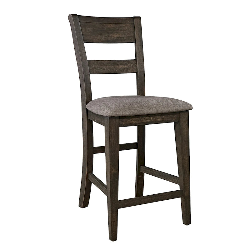 Dark Chestnut Gathering Table Set with Counter Chairs & Bench