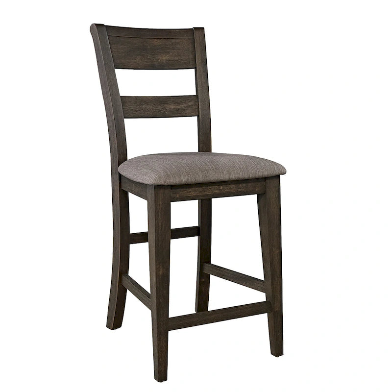 Dark Chestnut Gathering Table Set with Counter Chairs & Bench