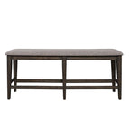 Dark Chestnut Gathering Table Set with Counter Chairs & Bench