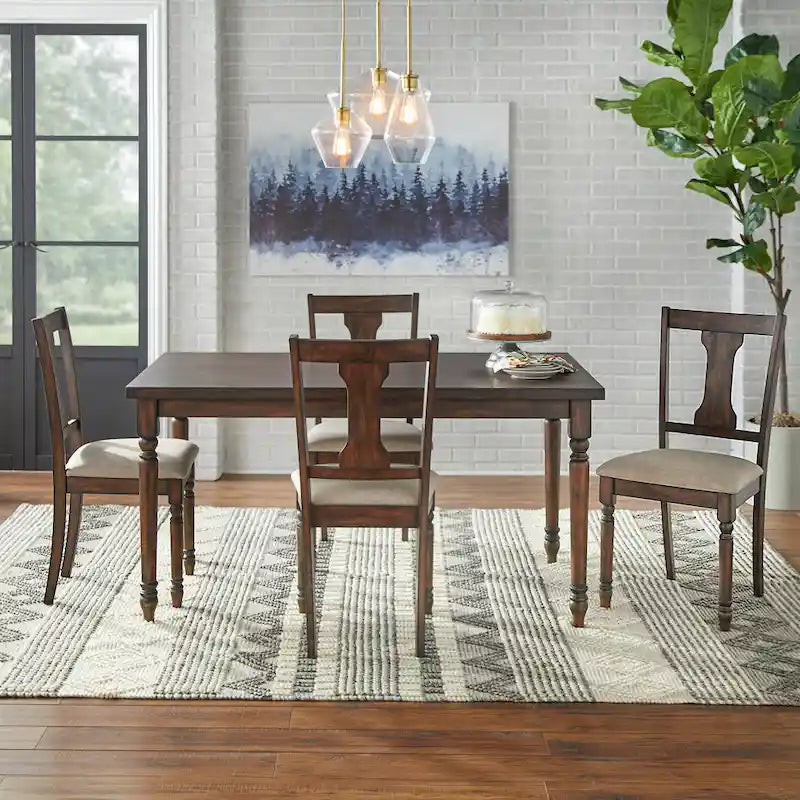 Burntwood Dining Table - 29h x 60w x 36d