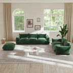 Chenille Modular Sectional Sofa with Ottoman – Down & Foam Cushions