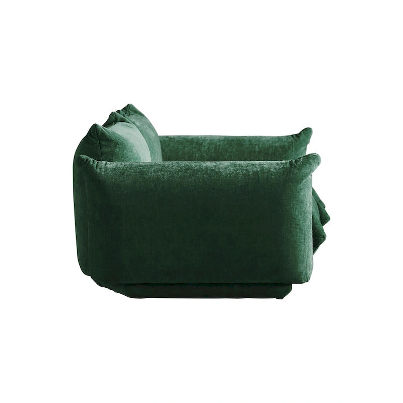 Chenille Modular Sectional Sofa with Ottoman – Down & Foam Cushions