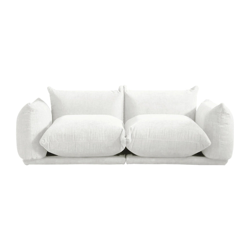 Chenille Modular Sectional Sofa with Ottoman – Down & Foam Cushions