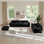 Chenille Modular Sectional Sofa with Ottoman – Down & Foam Cushions