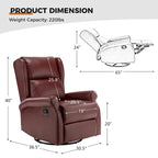 Baksoho Contemporary Faux Leather Swivel Nursery Chair with Metal Base by