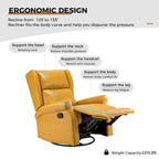 Baksoho Contemporary Faux Leather Swivel Nursery Chair with Metal Base by