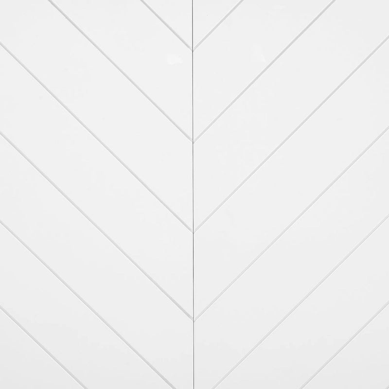 Hall Tree with Lift-Top Storage Bench & Hooks – White Herringbone, 30"W