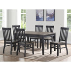  Ralston Two-Tone Ebony and Driftwood 7-Piece Dining Set