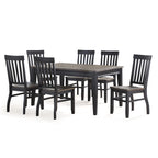 Ralston Two-Tone Ebony and Driftwood 7-Piece Dining Set