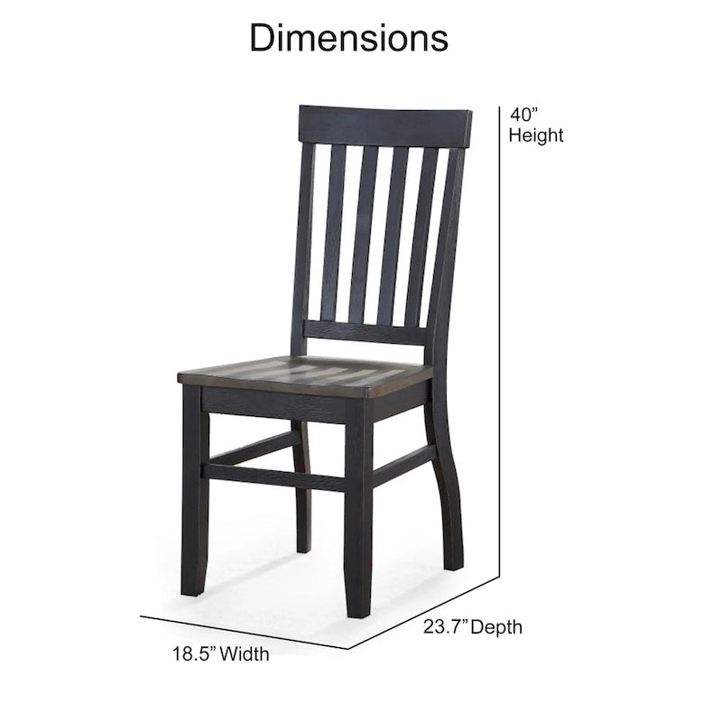Ralston Two-Tone Ebony and Driftwood 7-Piece Dining Set