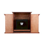 Gracewood Hollow Womack 70-inch Mahogany Electric Fireplace with Bookshelves - N/A