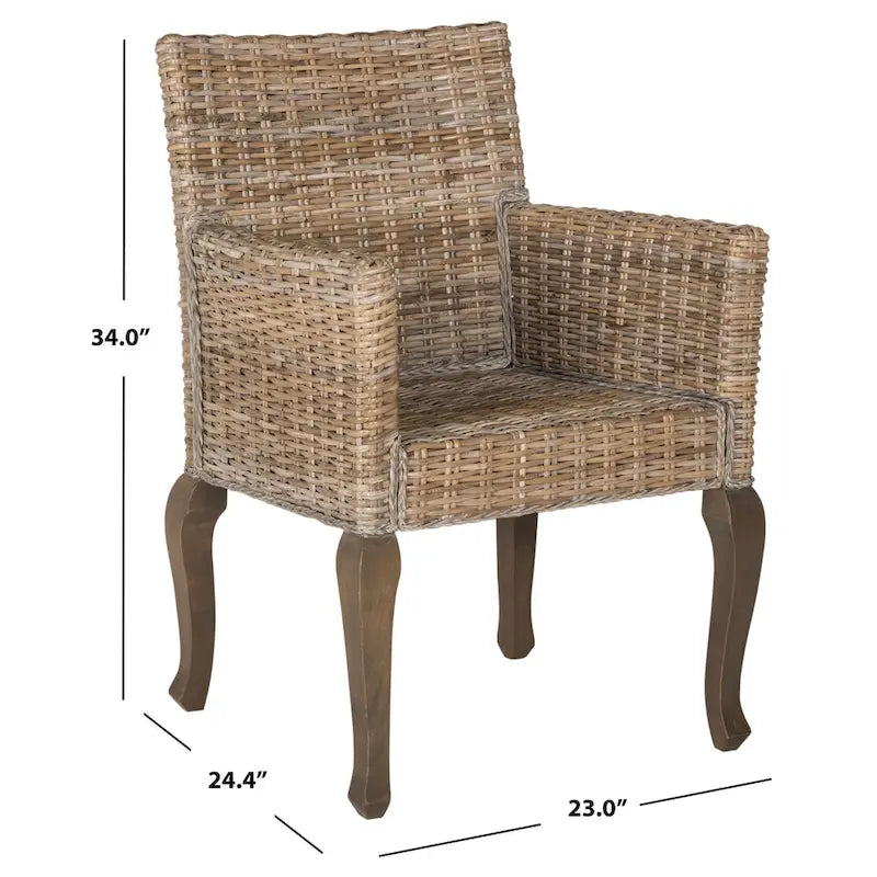 Alearda Natural Dining Chair (Set of 2) - 23 x 24.4 x 34 - 23Wx24Dx34H