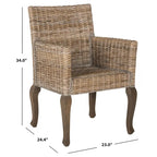 Alearda Natural Dining Chair (Set of 2) - 23 x 24.4 x 34 - 23Wx24Dx34H