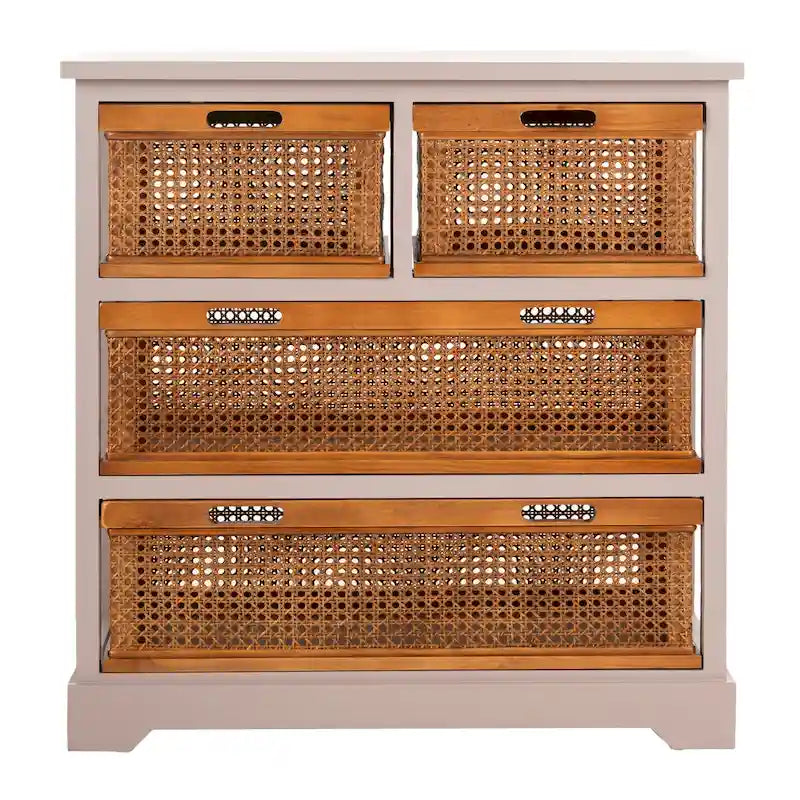 Eilike 4-Drawer White Storage Cabinet - 29.1 x 13.8 x 30.3 - 29Wx14Dx30H
