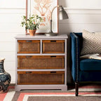 Eilike 4-Drawer White Storage Cabinet - 29.1 x 13.8 x 30.3 - 29Wx14Dx30H