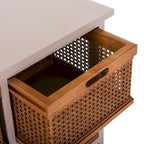 Eilike 4-Drawer White Storage Cabinet - 29.1 x 13.8 x 30.3 - 29Wx14Dx30H