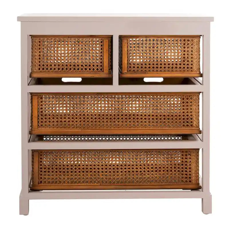 Eilike 4-Drawer White Storage Cabinet - 29.1 x 13.8 x 30.3 - 29Wx14Dx30H