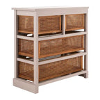 Eilike 4-Drawer White Storage Cabinet - 29.1 x 13.8 x 30.3 - 29Wx14Dx30H