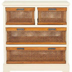 Eilike 4-Drawer White Storage Cabinet - 29.1 x 13.8 x 30.3 - 29Wx14Dx30H