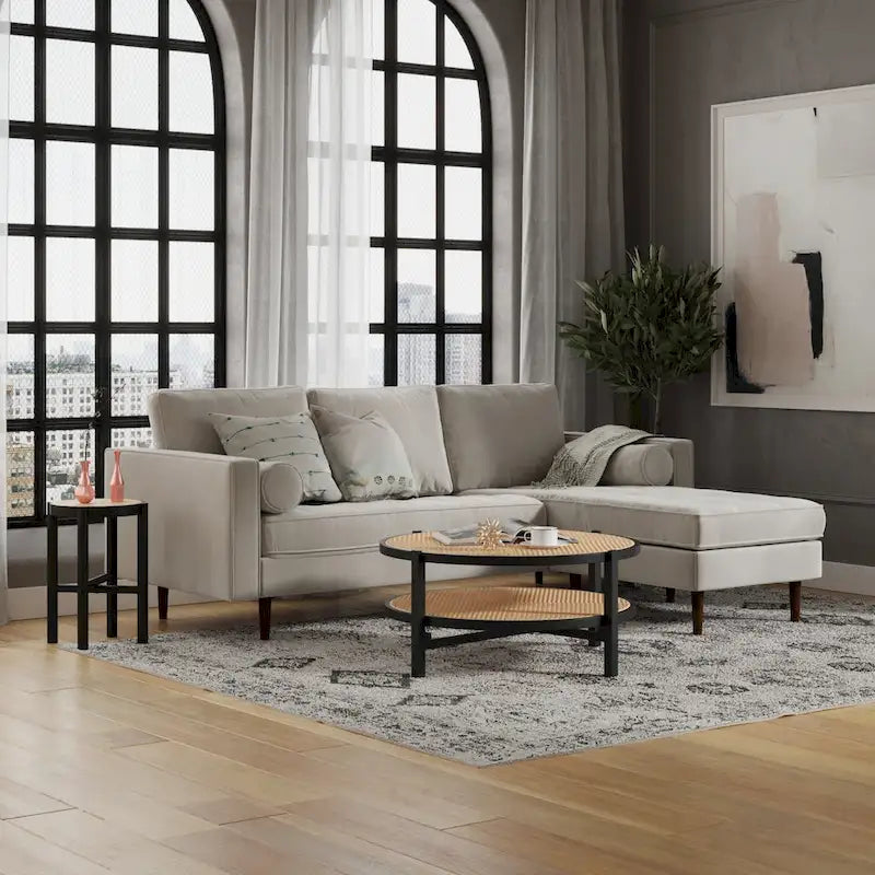 Bloomfield Performance Velvet Reversible Sectional