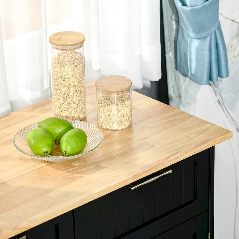 Modern Rolling Kitchen Island on Wheels