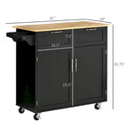 Modern Rolling Kitchen Island on Wheels