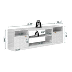 70" High Gloss TV Stand with Honeycomb Doors & Gold Legs