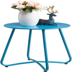 Small Round Metal Side Snack Table