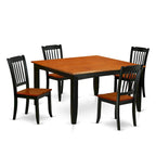 Kitchen Table Set Includes a Square Dining Table with Butterfly Leaf and Dining Chairs (Pieces Options)