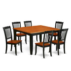 Kitchen Table Set Includes a Square Dining Table with Butterfly Leaf and Dining Chairs (Pieces Options)