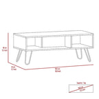 Newport Rectangle 2-Shelf Coffee Table White