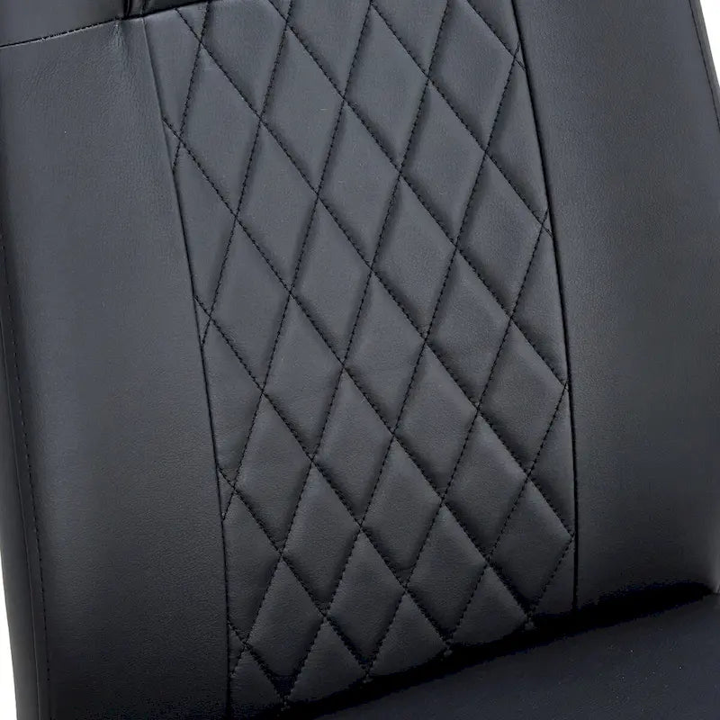 Modern dining chairs, set of 6, with faux leather soft cushion seats