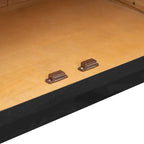 4-Door Large Storage Retro Sideboard with Metal Handles and Adjustable Shelves for Kitchen, Dining Room and Living Room