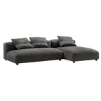 Solace 2-Piece Modular Upholstered Fabric Sectional Sofa With Chaise