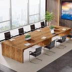 Brown Wood 13FT Rectangular Conference Table
