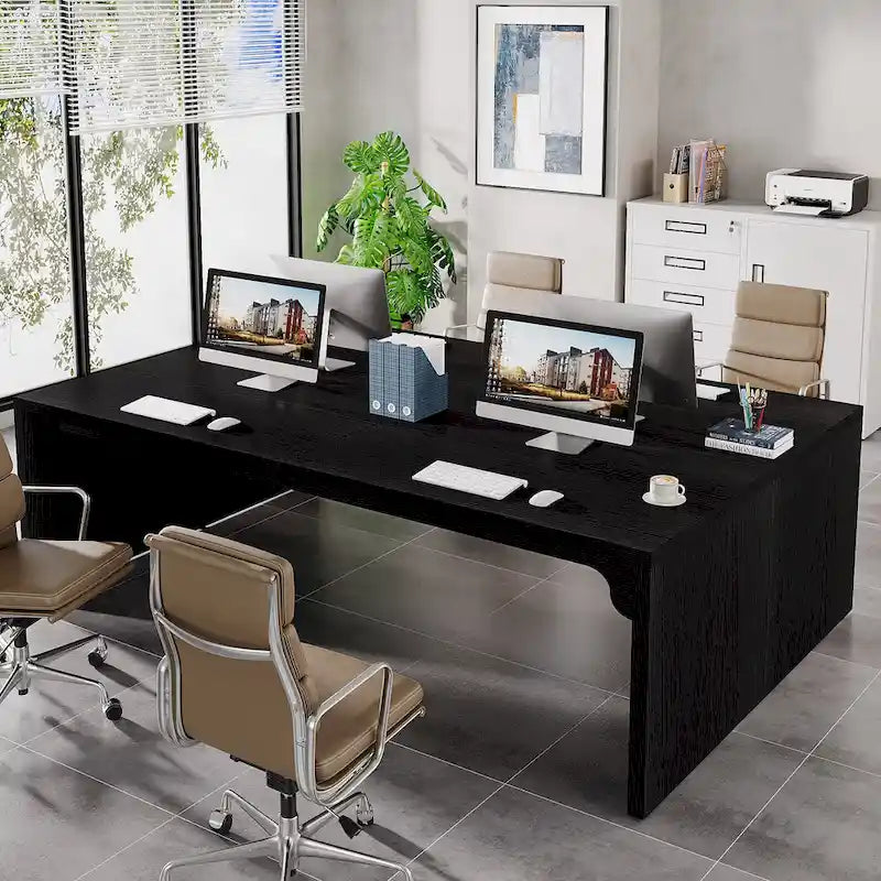 Brown Wood 13FT Rectangular Conference Table