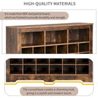 24 Shoe Cubby Console, Shoe Cabinet with Curved Base, Versatile Sideboard with High-quality for Hallway, Bedroom, Living Room