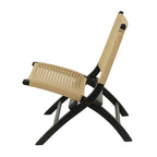 Wood Handmade Woven Living Room Accent Chair - Brown or Black -